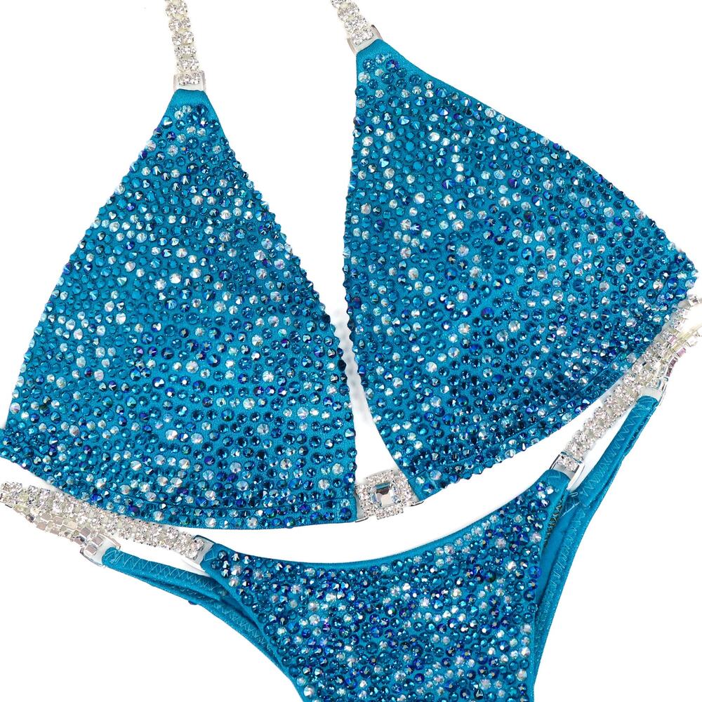 Blue Radiance. Medium Molded/Pro. Angel Competition Bikinis
